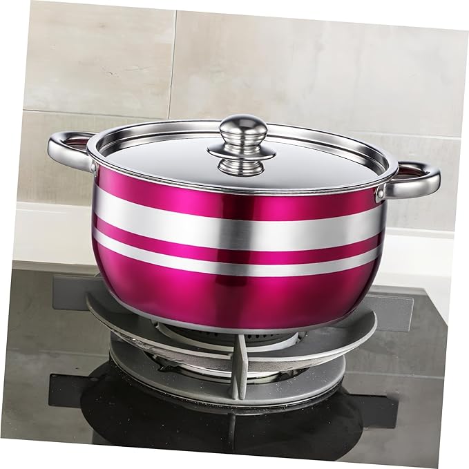 DECHOUS 4pcs Stainless Steel Cooktops Pots Set Nonstick Induction Cookware with Ergonomic Cool-touch Handles Quick Heating Kitchen Essentials for Home Restaurant Outdoor Camping