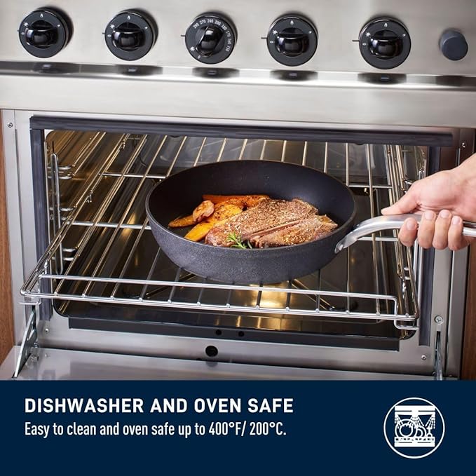 T-FAL StoneShield 10/ 26cm Frypan Non-Stick Anti-Warp Rock Texture Dishwasher &amp Oven Safe Easy to Clean