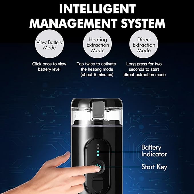 Portable Espresso Coffee Maker Travel Electric Espresso Machine With Heat Function Compatible with Powder and Coffee Capsules 92 ℃ and 20 Bar Pressure Extraction for Office Trips
