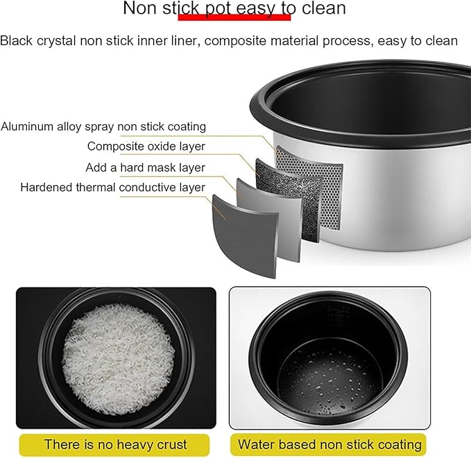 Commercial Rice Cookerwith Non Stick Pot &amp One Touch Operationfor Hotel Restaurant Canteen Construction Site Rice Cooker(10L)