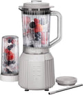 Countertop Blender with Pitcher and To-Go Cup 1100W High-Power Blender Stainless Steel Blade Multiple Speed Settings (Sand White)