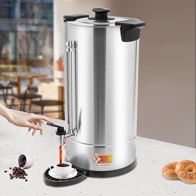 Commercial Electric Coffee Pot Large Capacity Hot Coffee Dispenser Hot Water Urn 25L Hot Water Dispenser for Restaurants Offices Conference Rooms Cafes