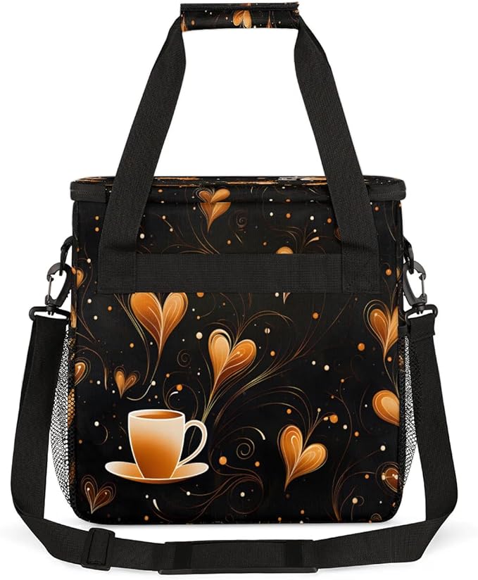 Funny Coffee Time Coffee Maker Carrying Bag for Keurig K-Mini or K-Mini Plus Storage Portable Coffee Maker Travel Bag