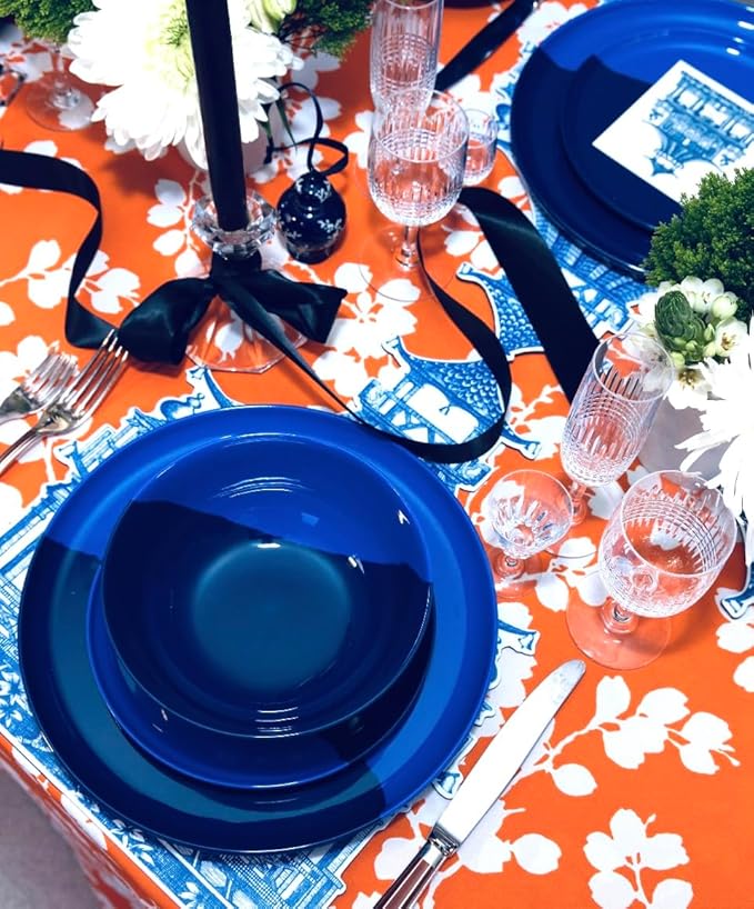 Melamine Serving bowls | Extra Durable Melamine Pasta Salad Bowl | Shatter-Proof and Chip-Resistant | Dishwasher Safe BPA Free | Lightweight Dinnerware Set of 4 | Perfect for Parties Picnics BBQ