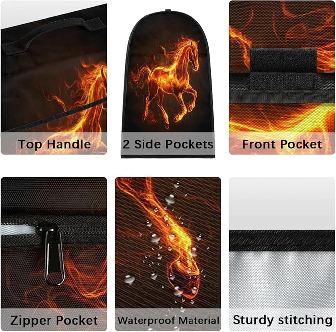 cfpolar Kitchen Aid Mixer Cover Compatible with 6-8 Quarts Animal Glowing Horse Stand Mixer Cover Kitchen Aid Mixers Accessories Appliance Organizer Bag Dust Covers with Zipper Pocket