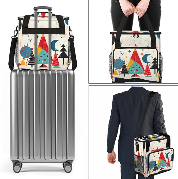 Abstract Tree Coffee Maker Carrying Bag Magical Tree Travel Storage Bag Compatible with K-Mini or K-Mini Plus Single Serve Coffee Brewer Carrying Case with Multiple Pockets &amp Shoulder Strap