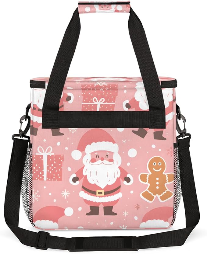 Fantastic Santa Claus Coffee Maker Carrying Bag Xmas Santa Claus Travel Storage Bag Compatible with K-Mini or K-Mini Plus Single Serve Coffee Brewer Carrying Case with Pockets &amp Shoulder Strap