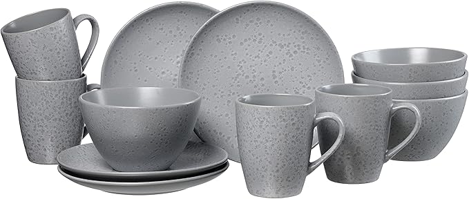 Kitwe Breakfast Set 12 Piece Grey