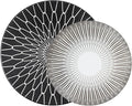 The Art of Lines Dinnerware Set service for 2Lightweight Round Plates Bone China Dinnerware SetsSteak Dinner Plates Dish Set (4Pcs) a beautiful gift LJW01