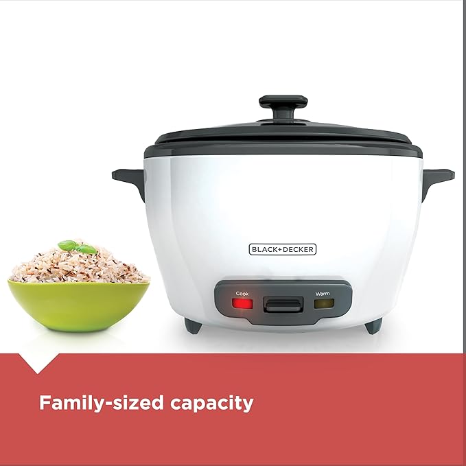 BLACK+DECKER 3-in-1 Waffle Iron WM2000SD Grill &amp Sandwich Press Bundle with 6-Cup Rice Cooker