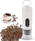 Portable Coffee Maker 21Bar 100W Heating Cordless Espresso Machine Compatible with NS Capsules for Travel Camping Outdoor (White)