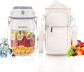Portable Blender for Shakes and Smoothies- Personal Juicer 27 OZ Electric Protein Shaker Bottle with Insulated Sleeve USB-C RechargeableTravel Lid- Small Blender Cup for Kitchen Office GymTrave