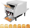 2200W Commercial Conveyor Toaster 300 Slices/Hour Bun Toaster Double-Sided Baking 7 Speed Adjustable Toasters Oven with Temperature Control for Toast Bread