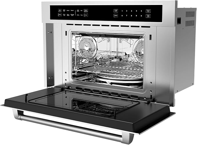 30 ft Microwave Convection Oven 1.6 Cu Ft Built In Microwave Oven with Air Fryer-Child Safety Lock-Drop Down Door 1700W Touch Control-Multiple Cooking Modes Ideal for Modern Kitchens
