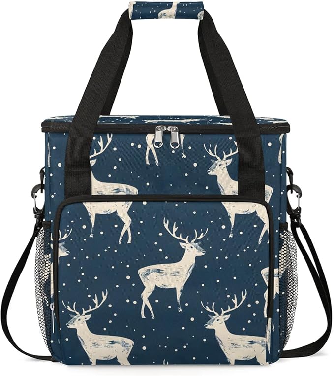 Watercolor Deers Coffee Maker Travel Bag for K-Mini or K-Mini Plus Single Serve Coffee Brewer Portable Storage Tote Case for Tarvel