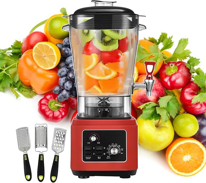 Countertop Blender for Fruit &amp Vegetable Food Processors 2900W Juicing Cooking Machine with Timer Soy Milk Grinder Mixer (11L)