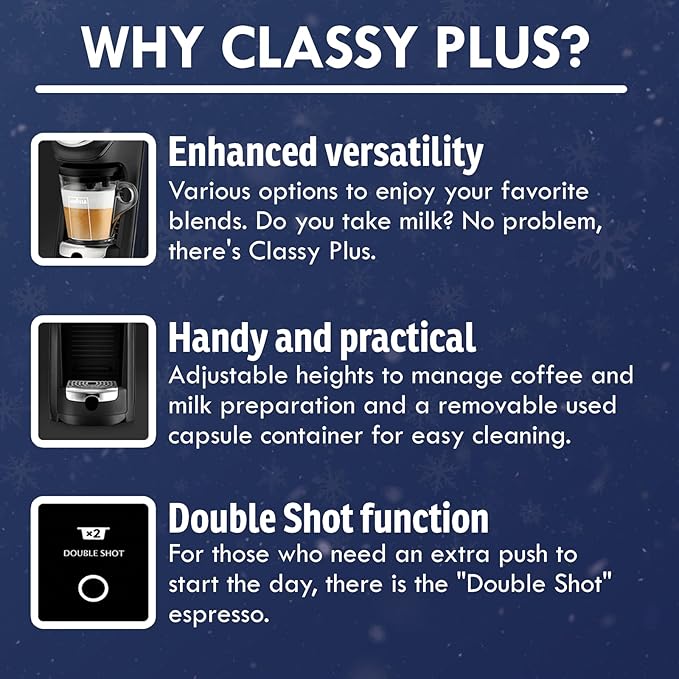 Lavazza Classy Plus Coffee Maker – 72 Count Intenso Espresso Capsules – Dual Brew Espresso &amp Lungo Machine Compatible Expert Capsules