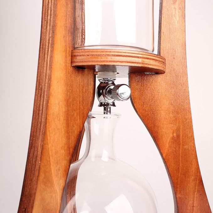 Cold Brew Drip Iced Coffee Maker 5 People Iced Coffee Cold Brew Drip Tower with Stainless Steel Filter Capacity 600ml Slow Drip Technology for Home Office