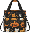 Magical Pumpkin Coffee Maker Carrying Bag Glowing Pumpkin Travel Storage Bag Compatible with K-Mini or K-Mini Plus Single Serve Coffee Brewer Carrying Case with Multiple Pockets &amp Shoulder Strap