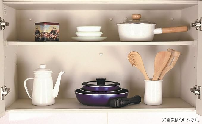 Pearl Metal Stack Plus HB-5625 Blue Diamond Coated Induction Cookware 3-Piece Set A Red