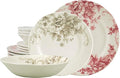 Tudor Royal Collection 12-Piece Premium Quality Porcelain Dinnerware Set Service for 4 - GORGEOUS PINK See More Designs Inside!