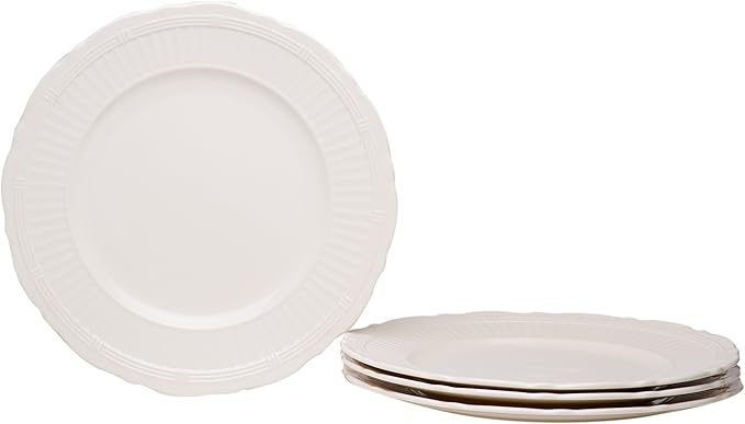 Red Vanilla FE900-401 Tuscan Villa Dinner Plates (Set of 4) 11 White