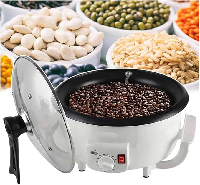 Coffee Bean Roaster Coffee Roaster Machine Coffee Bean Roaster Non-Stick Pan Temperature Control Popcorn Peanut Nut Maker