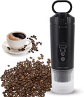 Yoidesu Portable Coffee Maker Mini Coffee Machine 100W Car Coffee Maker Self Heating Travel Espresso Coffee Machine for NS Capsule &amp Ground Coffee for Car Camping RV Hiking (Black)