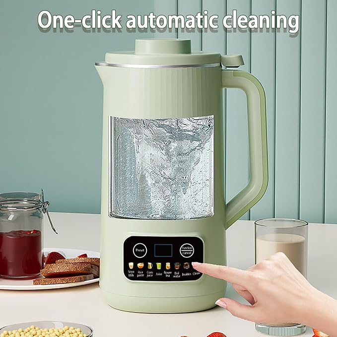 Soybean Machine Soy Milk Maker Juice Blender 600ml Portable Blending Machine with 12-Hour Timer and Auto Clean for 1-3 People Touch Control Kitchen Appliance