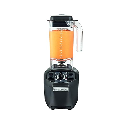 Hamilton Beach Commercial HBH455 Tango High-Performance Blender 2.4 Horsepower 48 Ounce Capacity Adjustable Timer BPA-Free Stackable Co-Polyester Container NSF Certified