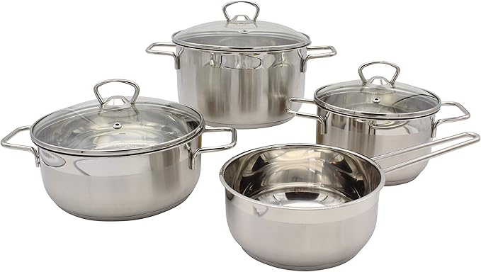 Karl Kruger SM 4 4 Pieces Manhattan Stainless Steel Set Silver