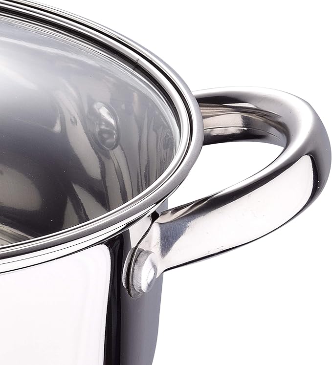 San Ignacio 5pcs stainless steel battery: saucepan Ø16x75 saucepans Ø18x85 and Ø20x95 cm induction Cassel collection 5 pieces