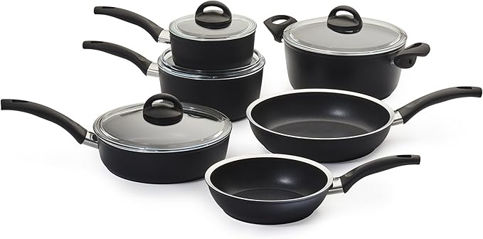 BALLARINI Como 10-pc Nonstick Pots and Pans Set Dutch Oven Made in Italy Forged Aluminum