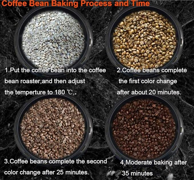 TOPCHANCES Coffee Bean Roaster Machine800g 1200W Automatic Electric Coffee Bean Baker Coffee Baking Machine Peanut Bean Roaster for Cafe Shope Home -110V