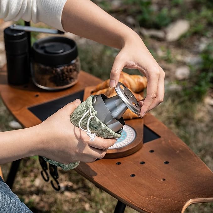 Boundless Voyage Titanium Pour-over Coffee Maker Set Coffee Mug with Reusable Detachable Dripper Manual Reusable Cone Filter for 1-2 Cups 6007P