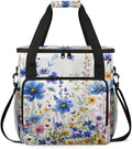 Luminous Flowers Coffee Maker Carrying Bag Portable Travel Storage Tote Bag Compatible with K-Mini or K-Mini Plus Single Serve Coffee Brewer Carrying Case with Multiple Pockets &amp Shoulder Strap