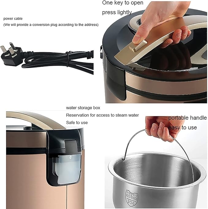 Low-Sugar Rice Cooker Household Multi-Function Rice Cooker 304 Stainless Steel Liner Rice Soup Separated for 1-4 People