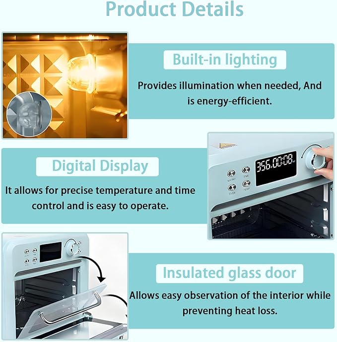 Convection Sublimation Oven with Digital Display Portable Sublimation Ovenwith Digital Display360° HeatingConvection Oven  for Sublimation Tumblers Mugs Cups 30L