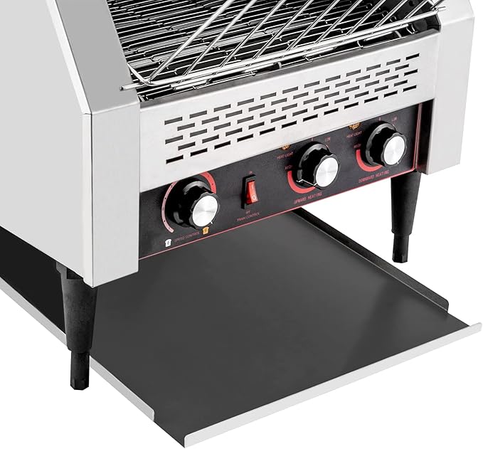 Commercial Conveyor Toaster450 Slices/Hour2600W Stainless Steel Heavy Duty Industrial Toasters w/7 Speed OptionsCountertop Electric Restaurant Equipment For Bun Bagel Bread Baked FoodUS Stcok