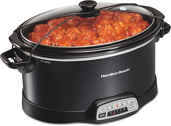 Hamilton Beach Power Elite Wave Action blender-for Shakes &amp Smoothies &amp Portable 7 Quart Programmable Slow Cooker with Three Temperature Settings
