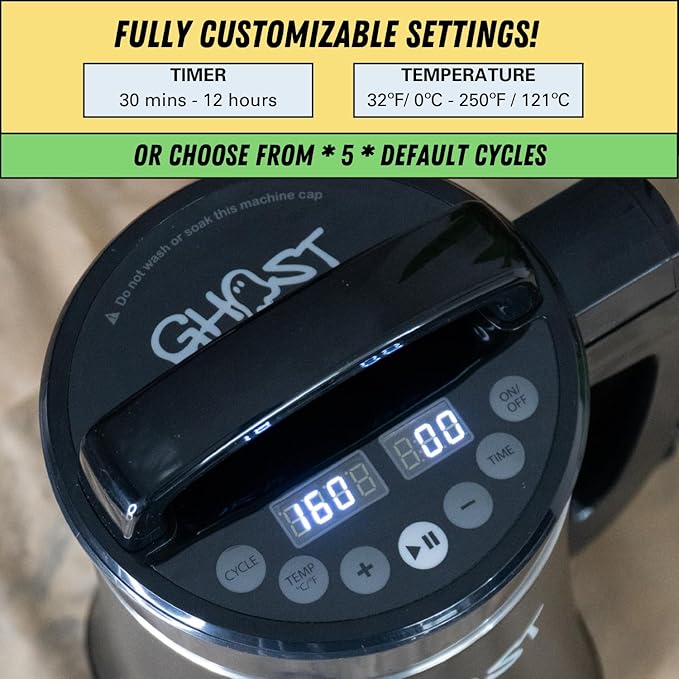 Ghost Infuser - Herbal Botanical Extractor and Oil Infusion Machine - Fully Customizable Settings - Easy to Use to Make Your Own Infused Oil Edibles &amp Treats