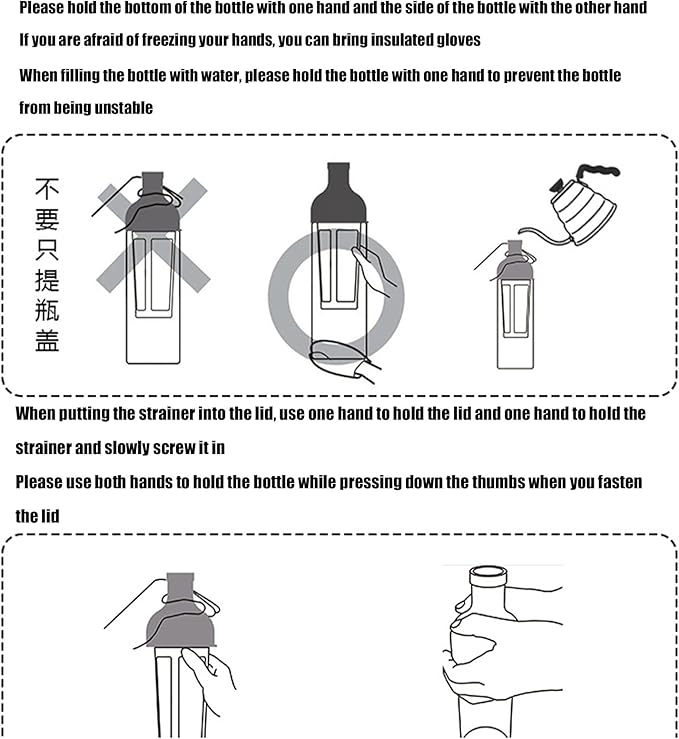 Cold Brew Coffee Maker 1000Ml Double Layer Glass with Stainless Steel Filter Cold Brew Coffee Pot for Home