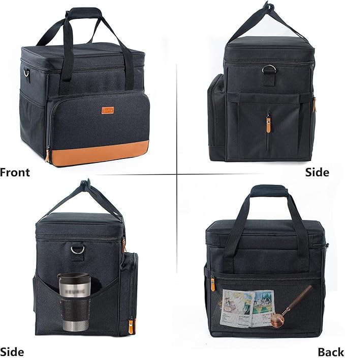 BAGSPRITE Coffee Maker Travel Bag For Keurig Classic Single Serve Coffee Brewer Carrying Case Portable Travel Coffee Maker Storage Bag With Pockets for K-Cup Pods