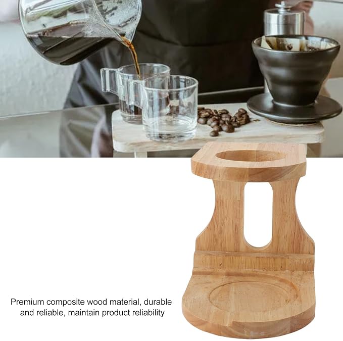 Wood Pour Over Coffee Stand Multifunction Pour Over Coffee Dripper Stand Coffee Maker Station Pour Over Coffee Holder for Coffee Beer Drink Maker (C)