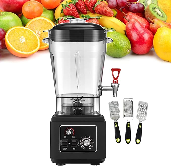 45000rpm Countertop Blenders Smoothie Mixer Soy Milk Machine for Shakes Juice Extractor Cooking Machine with Timer and 7 Speed Control Nut Mill 11l/15l/19l (Black)11L