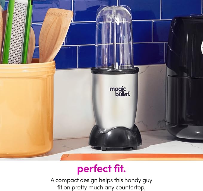 Magic Bullet Blender Small Silver 11 Piece Set