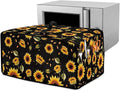 Toaster Oven Cover Heat-Resistant Dust-proof Air Fryer Protective Covers with Organizing Side Pockets to Hold Jam Spreader Knife &amp Toast Machine Tongs Sunflower Leaves