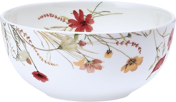 Mikasa Meadow Serenade 12 Piece Floral Bone China Durable Chip Resistant Lightweight Dinnerware Set Service for 4