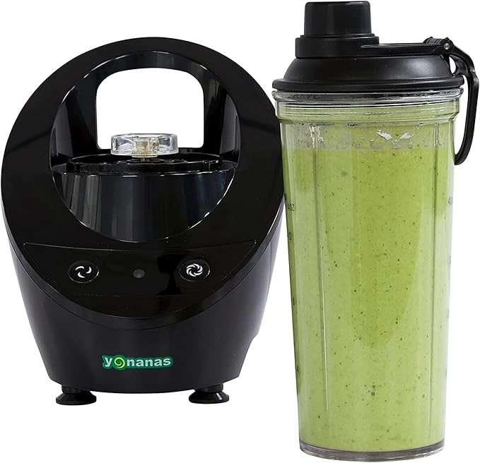Yonanas Personal Blender with 13.5-Ounce Portable Cup and Drinking Lid for Shakes and Smoothies BPA Free 300-Watts Black
