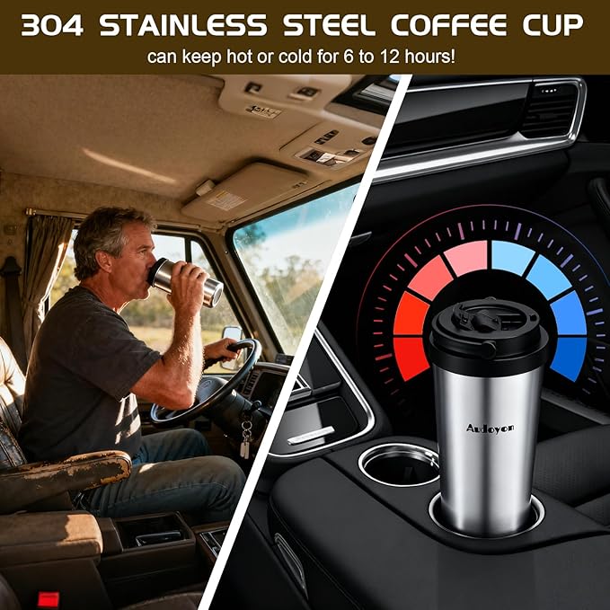 French Press Coffee Maker Cold Brew 2-6 Min Rapid Electric Coffee Press Portable Iced Tea Maker with Ultra-Fine Stainless Filter Loose Tea Press for Camping Travel Office &amp RV 16oz Cup